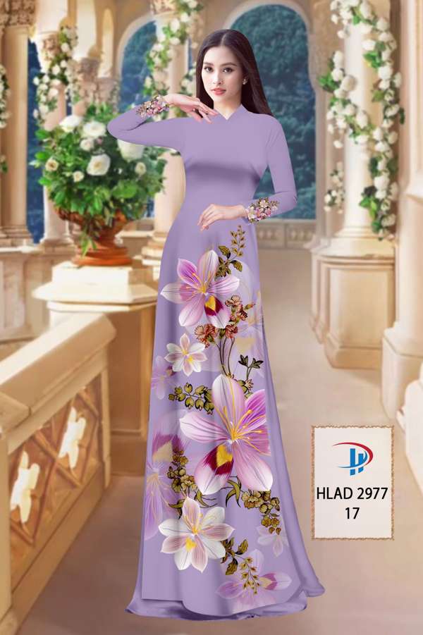Vải Áo Dài Hoa In 3D AD HLAD2977 69